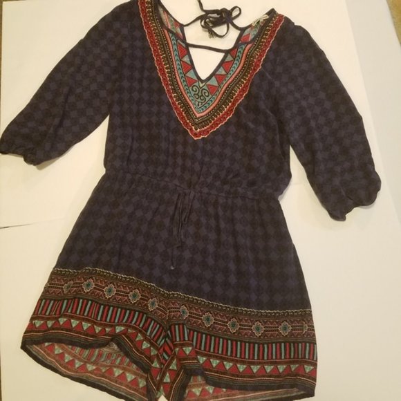 Charlotte Russe Other - Charlotte Russe Purple Tribal Print Romper